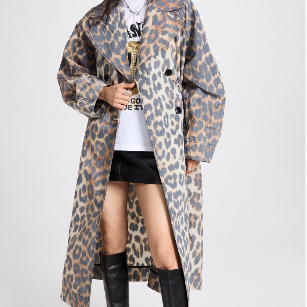 Ganni crispy coat size fr 32 xs